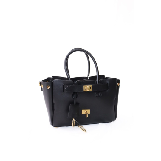 Balenciaga Padlock All Afternoon Tote Small Black Calfskin