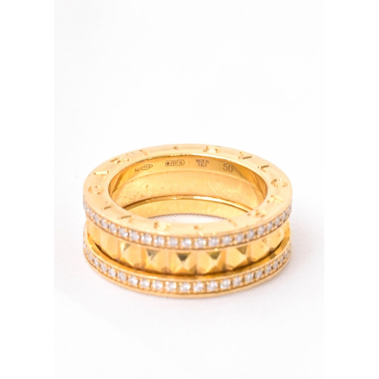 Bvlgari B zero1 Ring Yellow Gold Pave Diamond