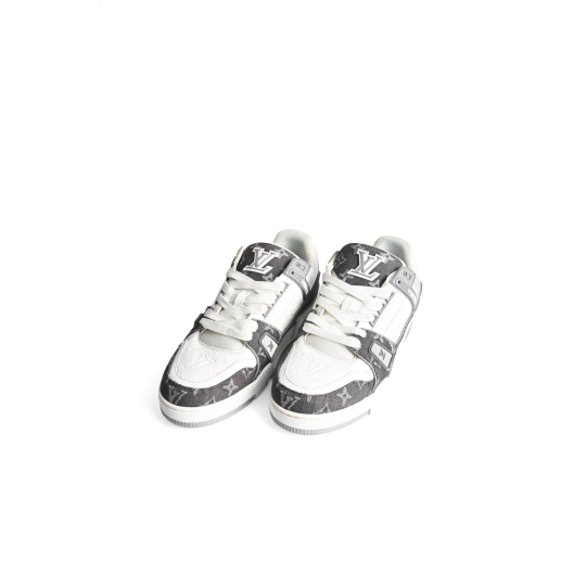 Louis Vuitton LV Trainer Sneaker Grey Monogram Denim