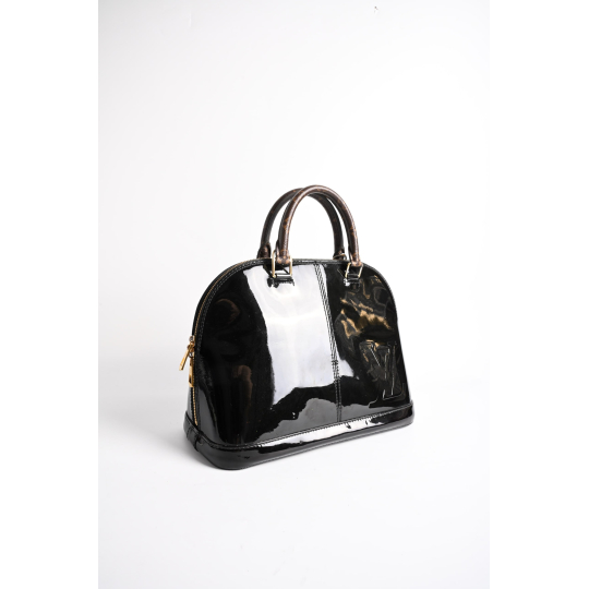 Louis Vuitton Alma BB Black Vernis Leather