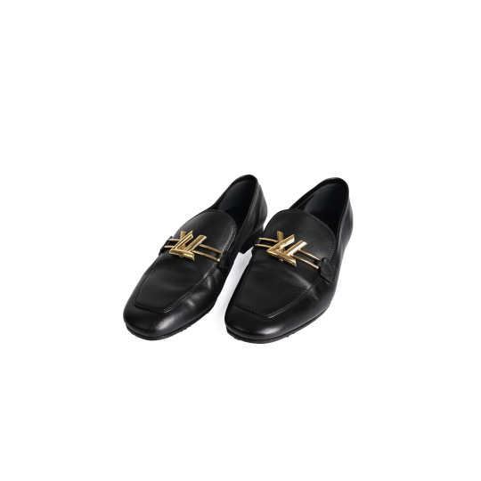 Louis Vuitton Upper Case Flat Loafer Black Leather