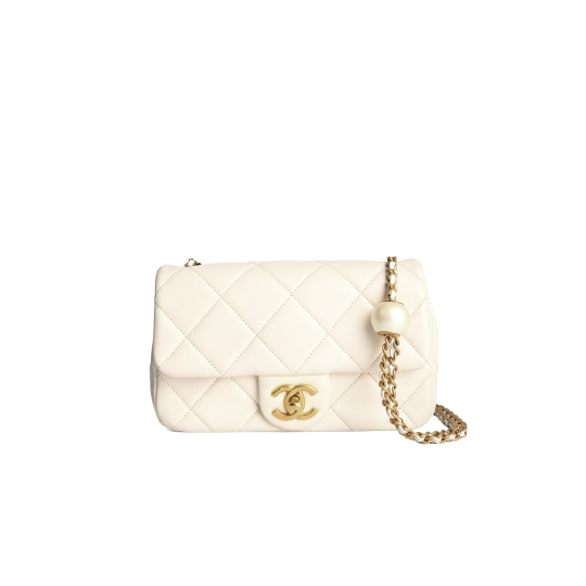 Chanel Pearl Crush Mini Flap Ivory Lambskin