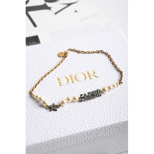 Dior Vòng Tay Ngọc Trai Đính Đá