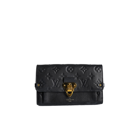 Louis Vuitton Vavin Chain Wallet Black Monogram Empreinte