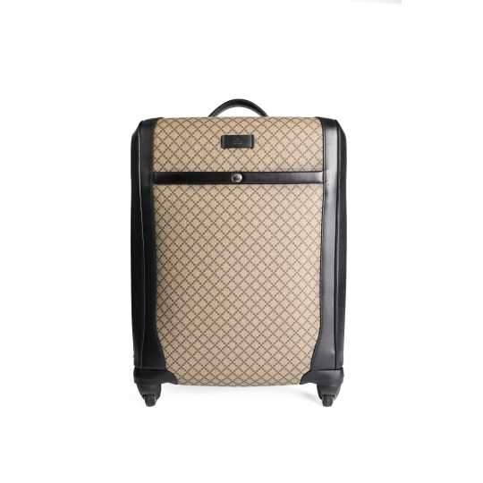 Gucci Diamante Canvas Carry On Suitcase Beige