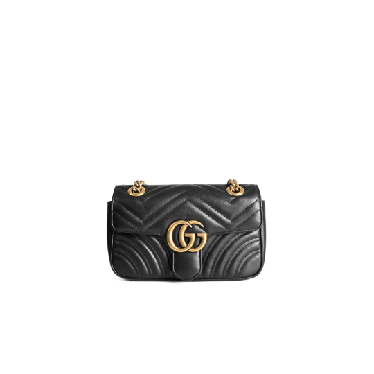 Gucci GG Marmont Mini Shoulder Bag Black Matelasse