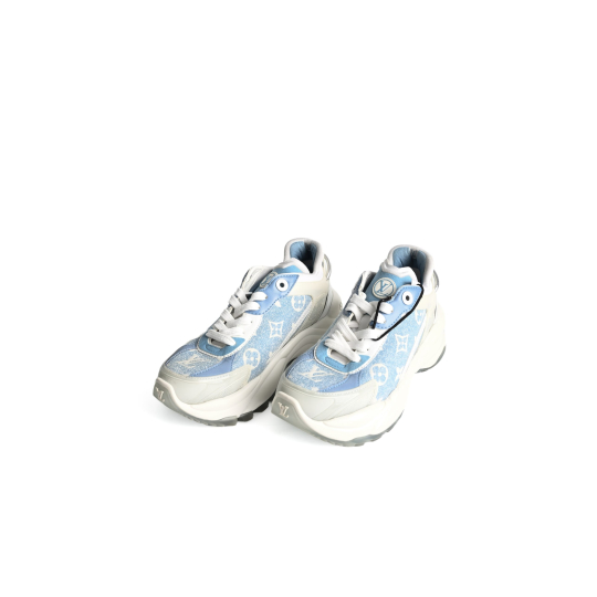 Louis Vuitton Run 55 Sneaker Blue Denim Monogram