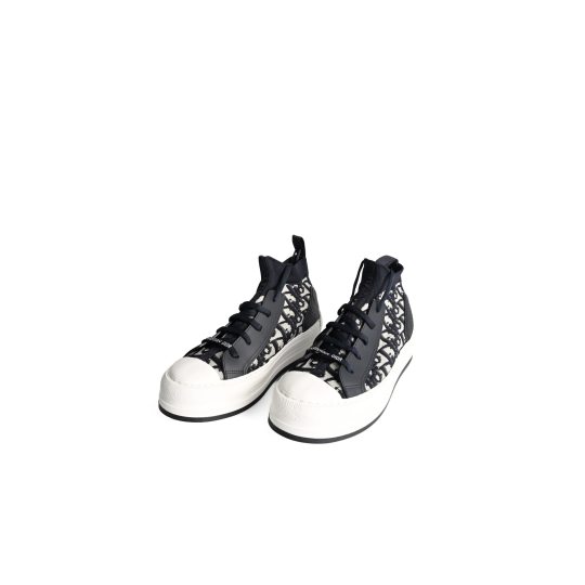 Dior Walk n Dior High Top Sneaker Black Oblique