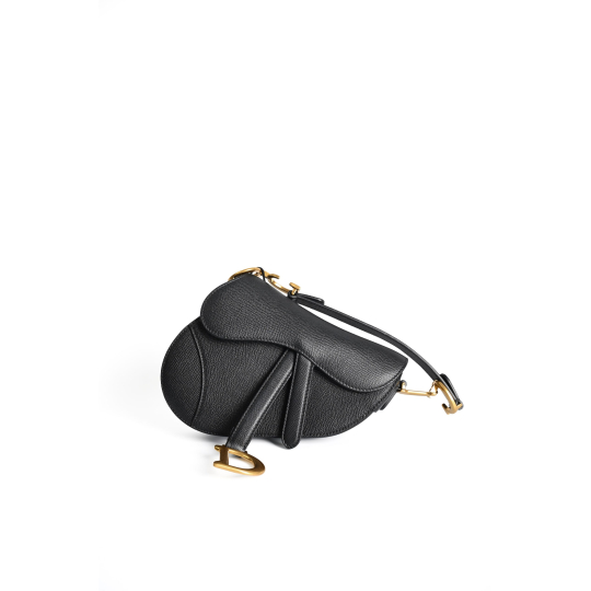 Dior Saddle Bag Medium Black Grained Calfskin