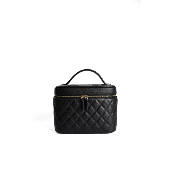 Chanel Vanity Case Black Quilted Lambskin