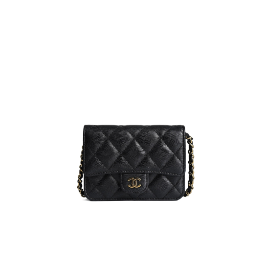 Chanel Wallet On Chain Black Lambskin