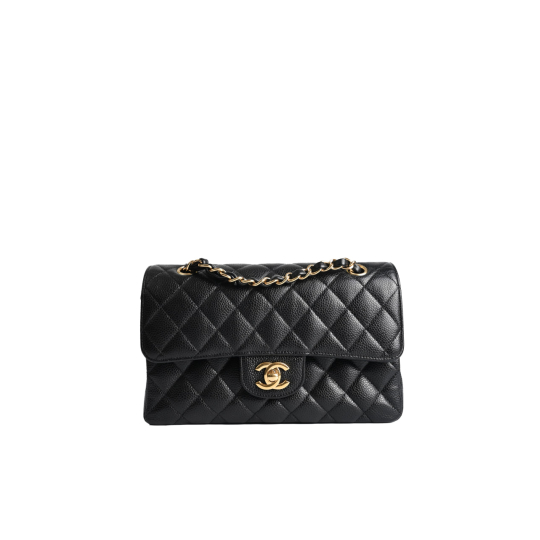 Chanel Classic Flap Small Black Lambskin Gold Hardware