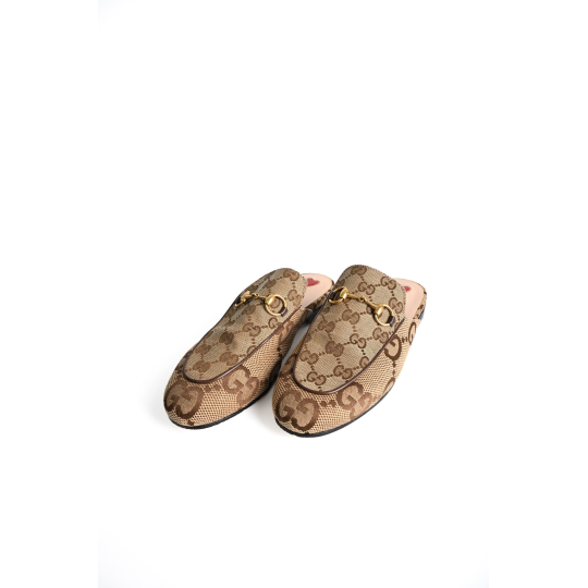 Gucci Princetown Mule GG Canvas Beige Horsebit