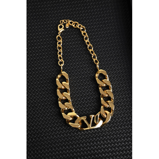 Valentino VLogo Chain Bracelet Gold
