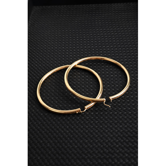 Versace Greca Hoop Earrings Gold