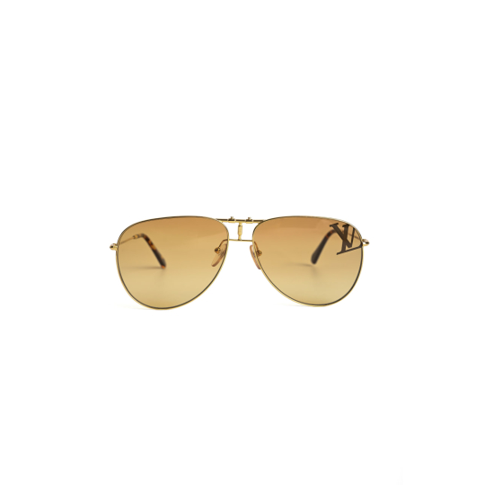 Louis Vuitton Aviator Sunglasses Gold Brown Gradient