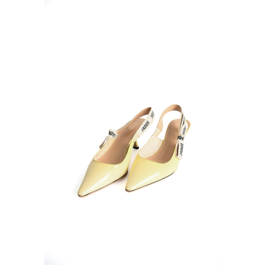 Dior J'Adior Slingback Pump Pale Yellow Patent