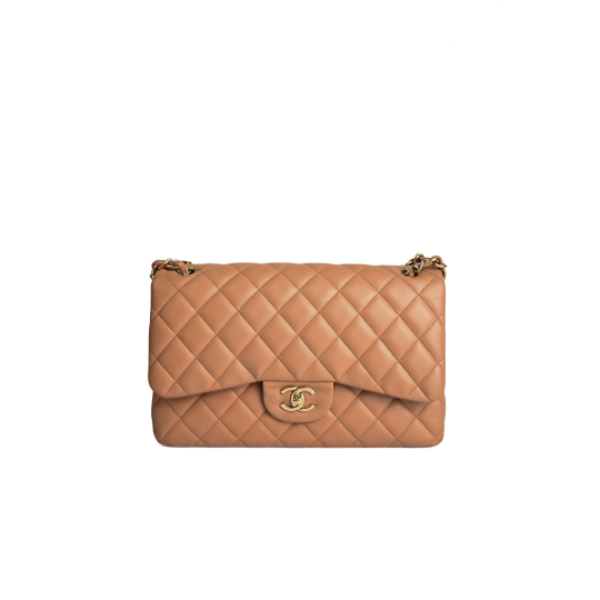 Chanel Classic Flap Jumbo Beige Caviar Gold Hardware
