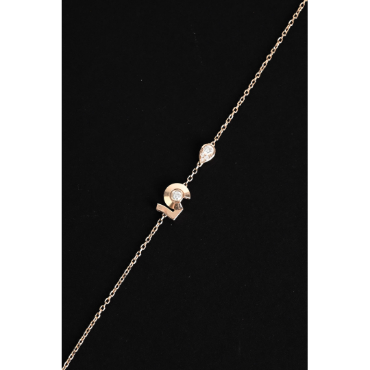 Rose Gold Diamond Chain Bracelet