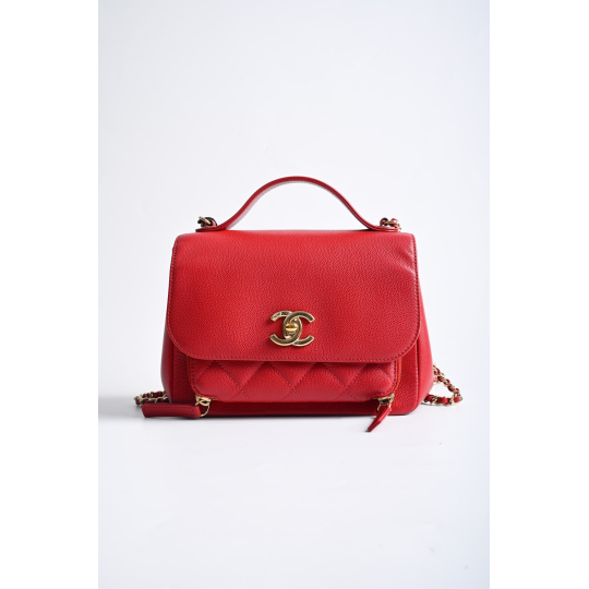 Chanel Business Affinity Small Red Calfskin