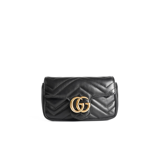 Gucci GG Marmont Super Mini Matelasse Black