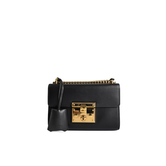 Gucci Padlock Small Shoulder Bag Black Leather