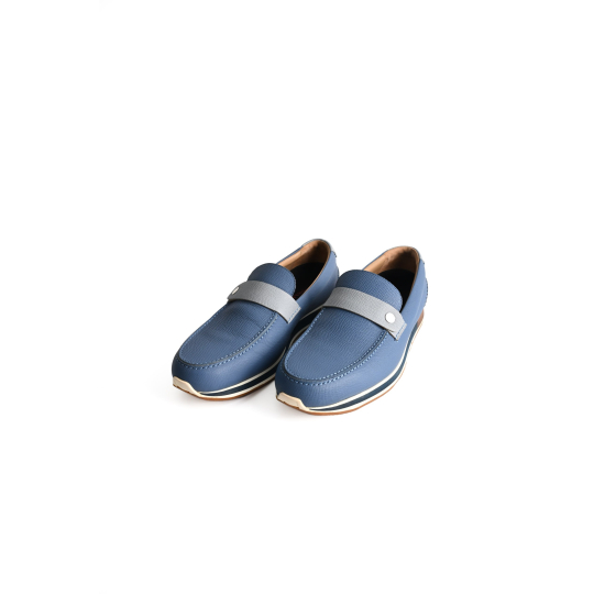 Louis Vuitton Hockenheim Moccasin Blue Grained Leather
