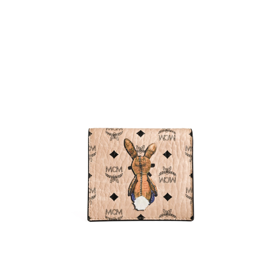 MCM Compact Wallet Visetos Rabbit Print