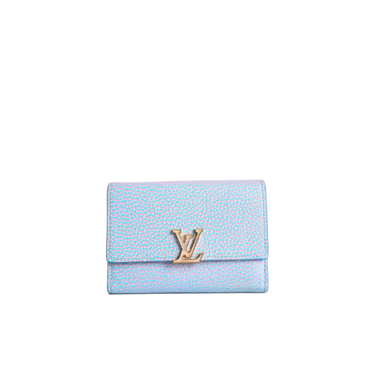 Louis Vuitton Capucines Compact Wallet Light Blue