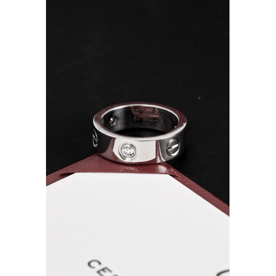 Cartier Love Ring White Gold 3 Diamonds