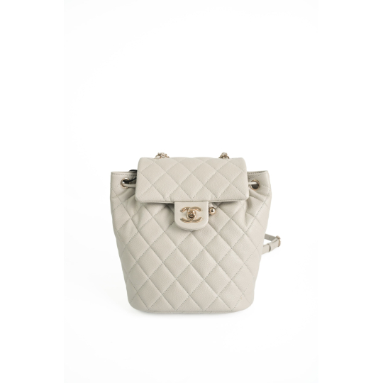 Chanel Duma Backpack Small Light Beige Caviar