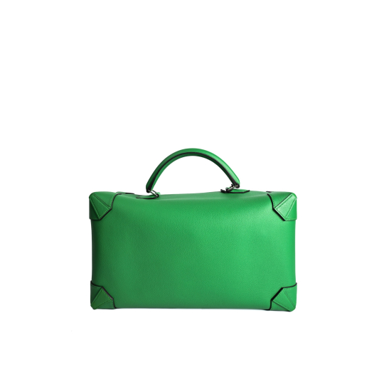 Hermes Maxibox Tote 37 Green Leather