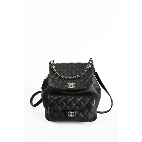 Chanel Duma Backpack Small Black Lambskin