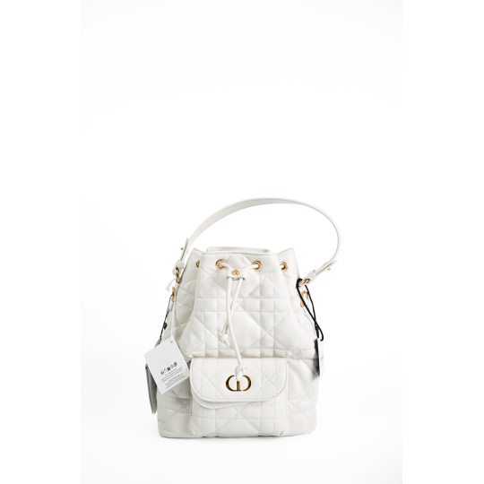 Dior C'est Dior Mini Bucket Bag White Cannage