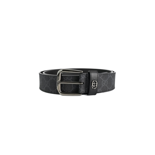 Thắt Lưng Gucci GG Supreme Đen Khóa Kim Loại