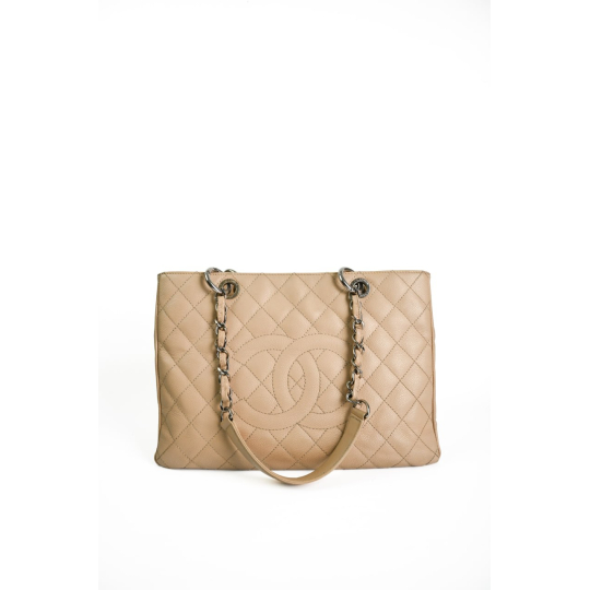 Túi Chanel Grand Shopping Tote Caviar Beige SHW