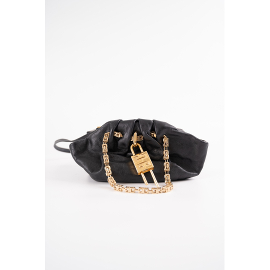 Túi Givenchy Kenny Da Đen Khóa Padlock GHW