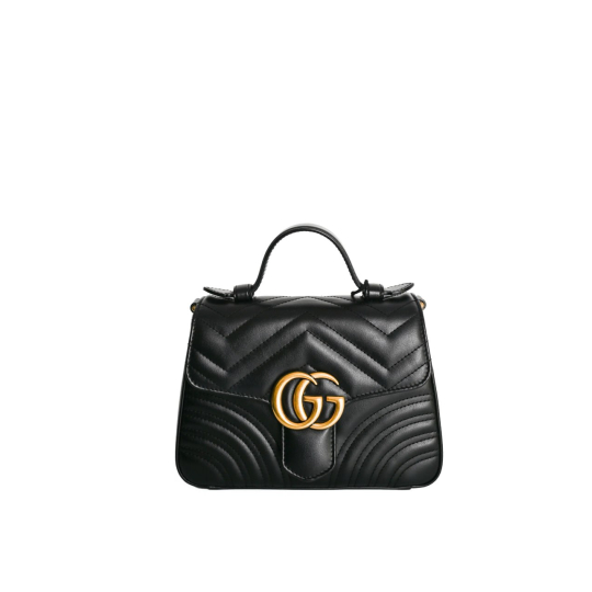 Túi Gucci GG Marmont Mini Top Handle Matelassé Đen