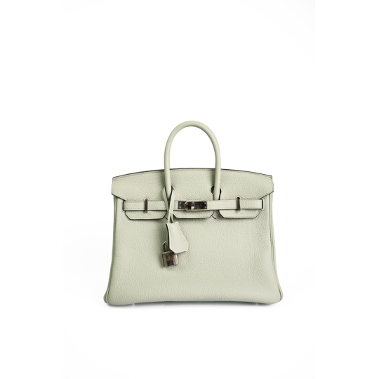 Túi Hermès Birkin 25 Togo Gris Névé PHW Stamp B