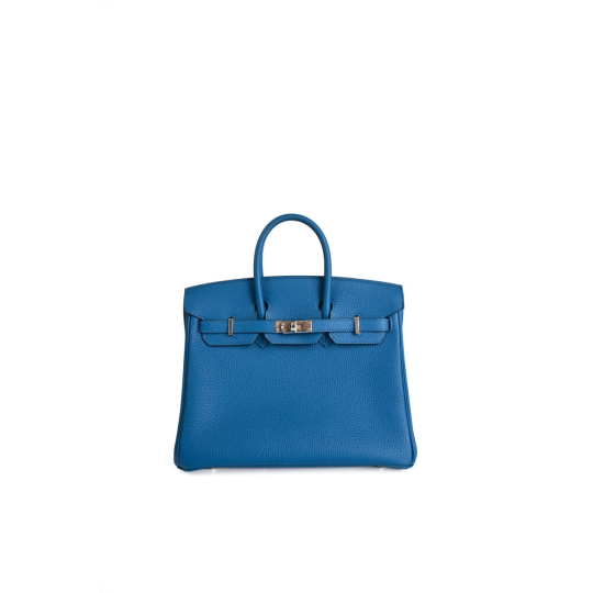 Túi Hermès Birkin Da Hạt Xanh Dương PHW