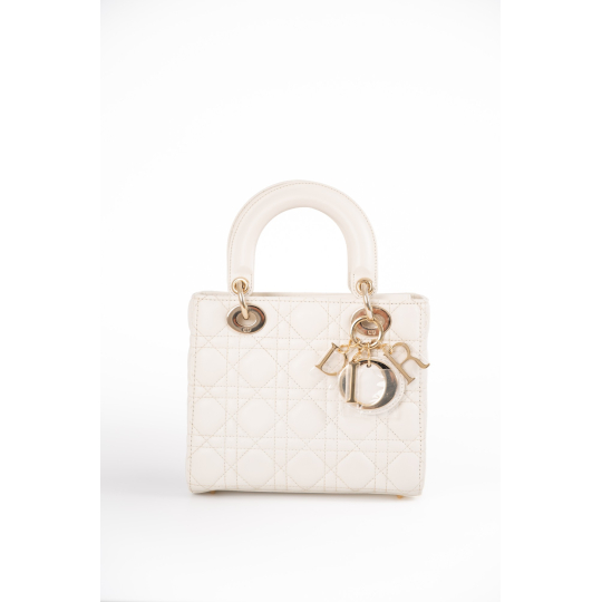 Túi Lady Dior My ABCDior Small Lambskin Trắng Ngà LGHW