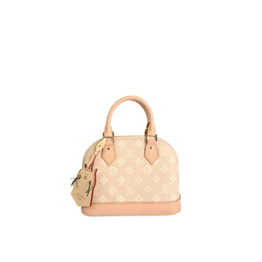 Túi Louis Vuitton Alma BB Canvas Monogram Hồng Be Charm Mèo
