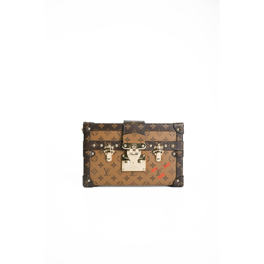 Túi Louis Vuitton Petite Malle Monogram Reverse Canvas Nâu GHW