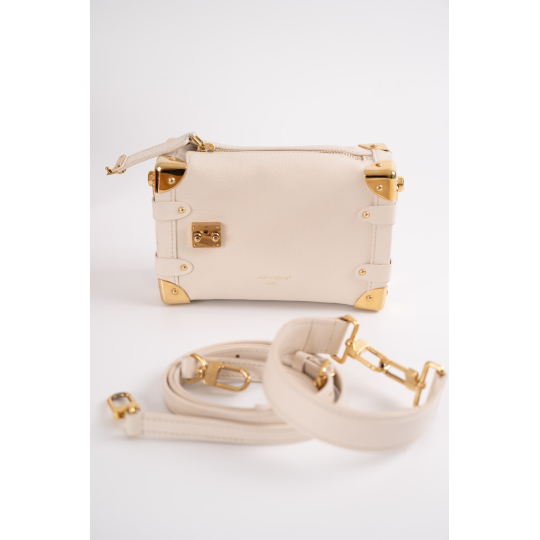 Túi Louis Vuitton Side Trunk Da Trắng Kem GHW