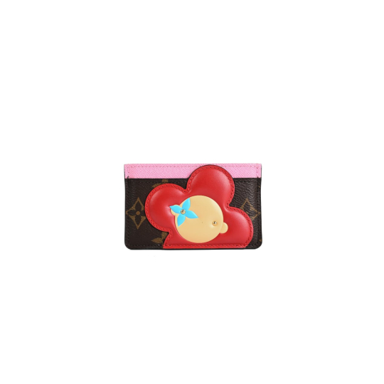 Ví Đựng Thẻ Louis Vuitton Monogram Viền Hồng